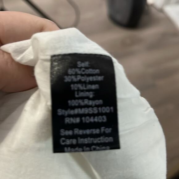 Altar’d State White Striped Mini Skirt Buttoned Front Size Small - Picture 7 of 9